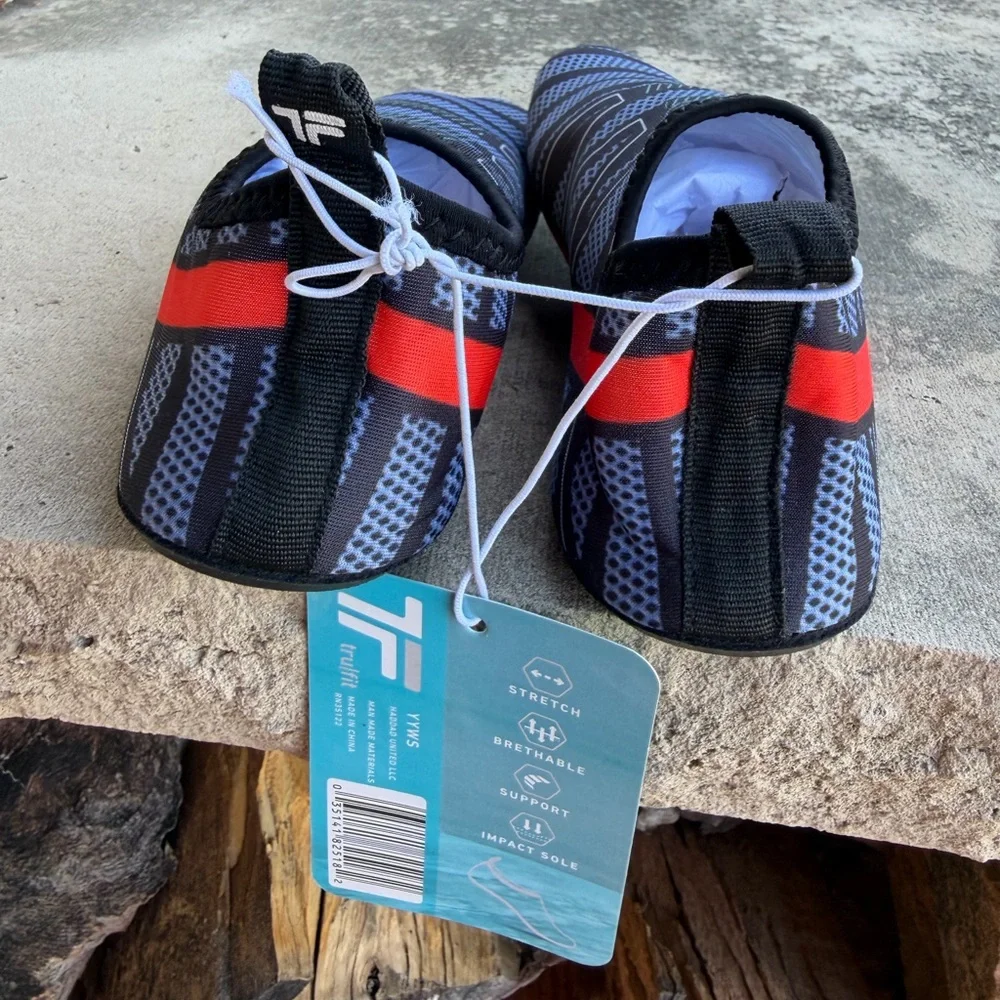 TrueFit Barefoot Kids Slip-On Water Shoes Aqua Socks NWT Sz-13.  D‎